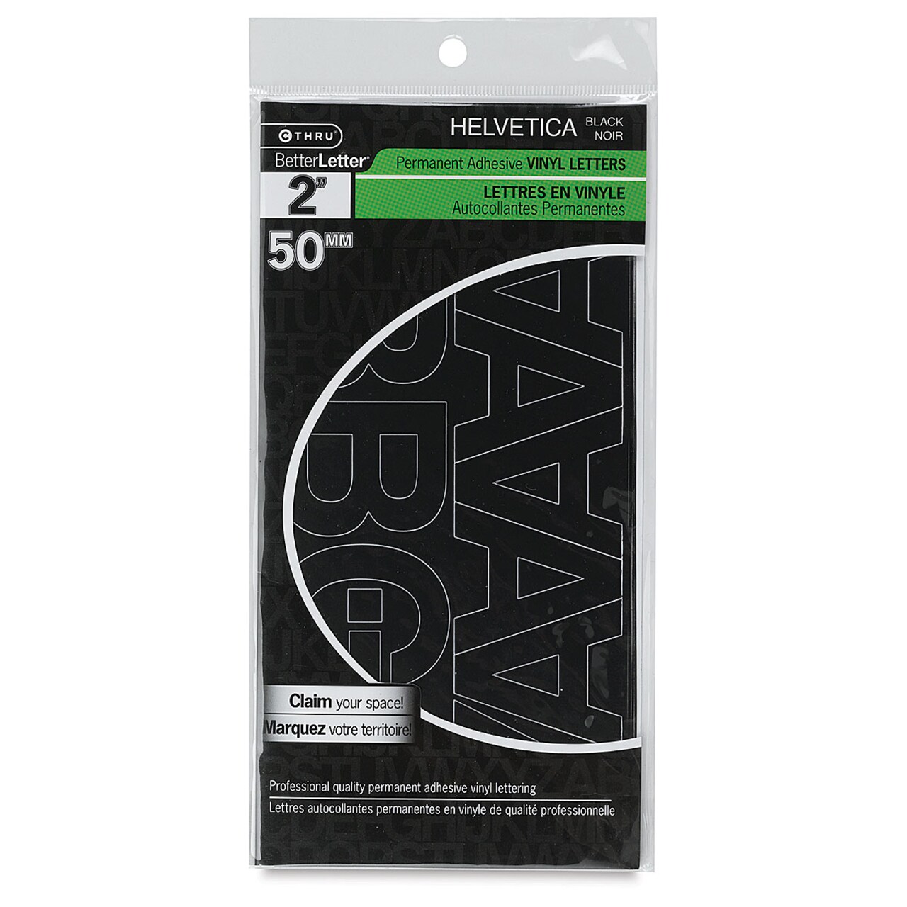 Westcott BetterLetter Self-Adhesive Vinyl Letters – 2” Permanent Letters, Helvetica, Black